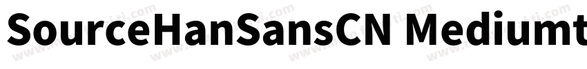 SourceHanSansCN Mediumttf字体转换